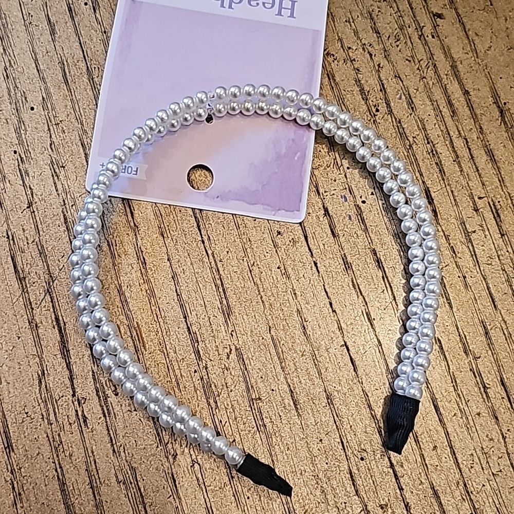Pearl headband girls NWT